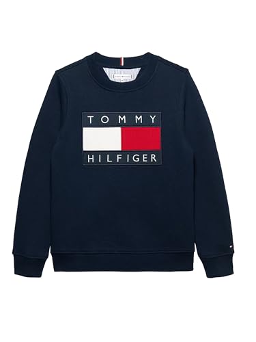 Sweat-shirt pour garçon Tommy Hilfiger marine pour l'école