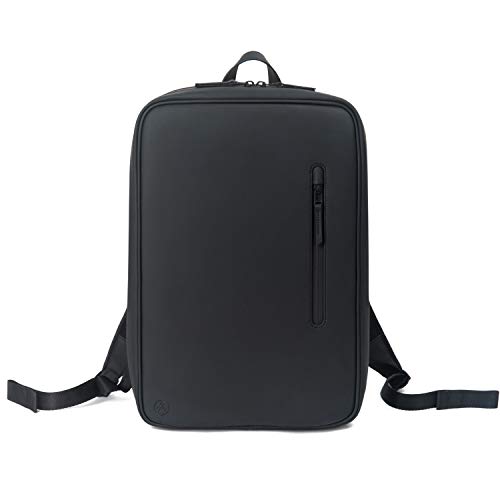 KIWEE Design Rucksack Damen Herren Schulrucksack Jungen Mädchen Teenager Laptop Rucksack wasserdichter Daypack für 15" Notebook, School und Reisen (Schwarz, Regular) Cover