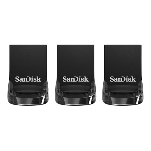 SanDisk 32GB 3-Pack Ultra Fit USB 3.1 Flash Drive (3x32GB) - SDCZ430-032G-G46T,...