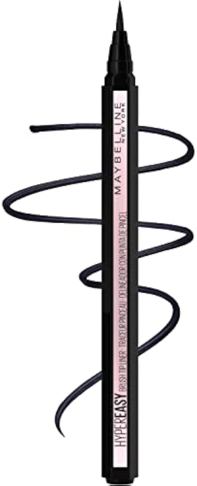 Maybelline Hyper Easy Liquid Pen No-Skip Eyeliner, Satin Finish, Waterproof Formula, Eye Liner Makeup, Pitch Black, 0.018 Fl; Oz