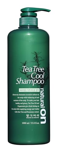 Daeng Gi Meo Ri-Tea Tree Cool Shampoo, Tea Tree Oil and Aloe Vera Extracts give a Refreshing Feeling to Oily Hair, Moisture to Dry Hair, Soft and Mild Cleansing Effect, 1000ml