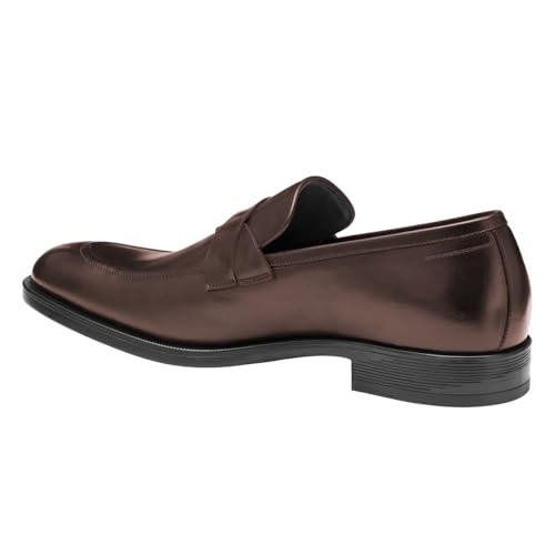 FOWT Mens Fashion Closed Almond Toe Slip on Loafers Comfy Low Heel Casual Dress Work Wedding Tuxedo Shoes Size 4-16 US3