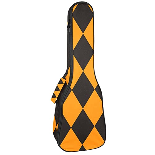 Sac rembourré pour ukulélé de concert et ténor, étui robuste jaune et noir 10mm