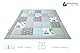Medi Partners Krabbeldecke für Baby Spielmatte 100% Baumwolle Krabbelmatte - 120x120cm Krabbeldeck Dick Weich Decke Laufgittereinlage Babydecke Minky Waffel Spielbogen (Mint Zoo)