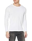 Runder Ausschnitt G-STAR RAW Herren Langarmshirt Base R T L/S 1-Pack Langarmshirt, Weiß (White 110), Large