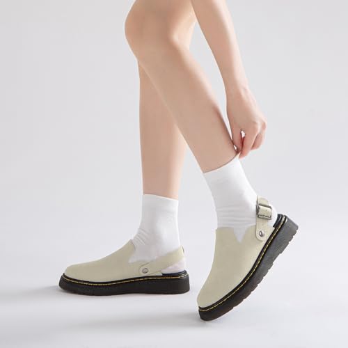 Athlefit Women's Slip On Suede Clogs with Back Strap - image 7