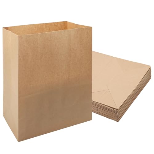 50stück PapiertüTen Groß, 33 x 24 x 14cm braunPapiertüTen...