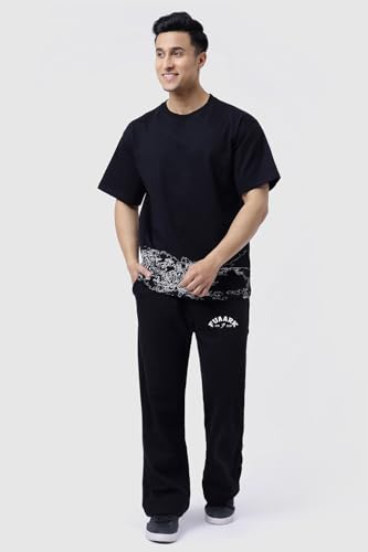 Image of FUAARK Mens Monster Truck Half Sleeve Cotton Oversized Fit Printed Gym Workout & Casual T-Shirt