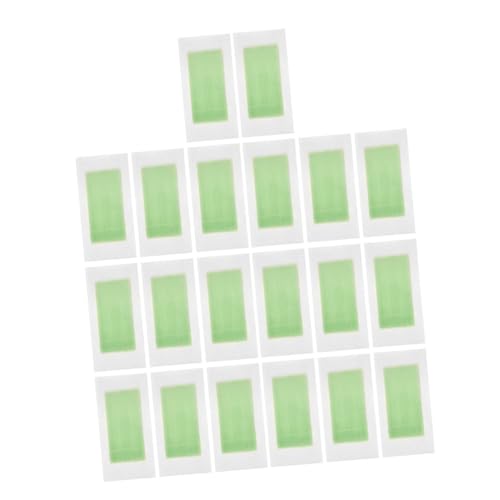 FRCOLOR 20 Piezas Papel Encerado Gel Eliminación Banda Ceja Tinte Kit De Cera Para Depilacion Cuerpo Tiras De Cera Cara Pequeño Sin Tiras Facial Laminación Tela No Tejida Green