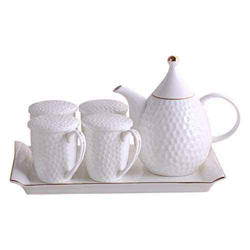 KGDC Juego de café Estilo Simple Copa de China de Hueso Inicio Creativo en Relieve Taza de café Moda Tazas de Café con…