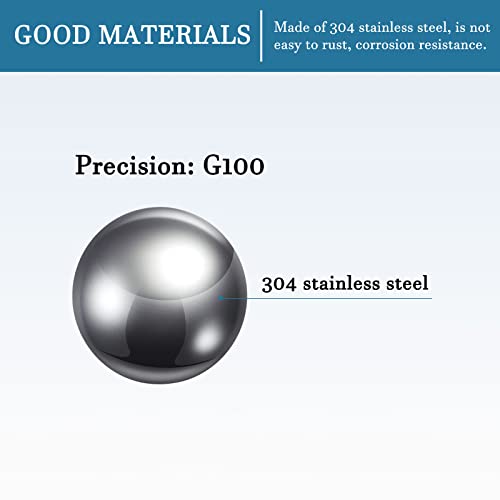 QUARKZMAN 10 Stück 10mm Lager Kugeln 304 Edelstahl für Mechanische Ausrüstung und Instrumentierung G100 Präzision