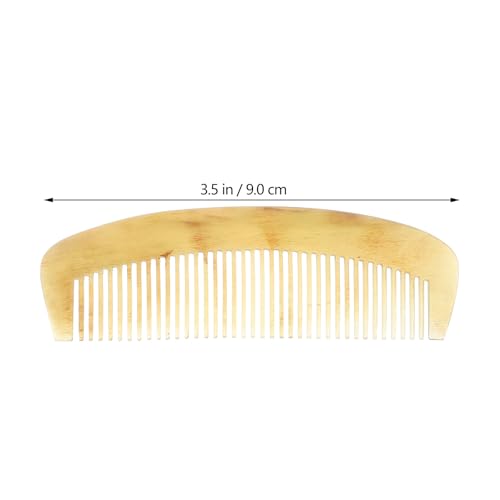 minkissy Handmade Labour Comb - Buffalo Horn Comb Pocket Hair Comb Ox Horn Hair Comb for Women Miss Natural - Image 2