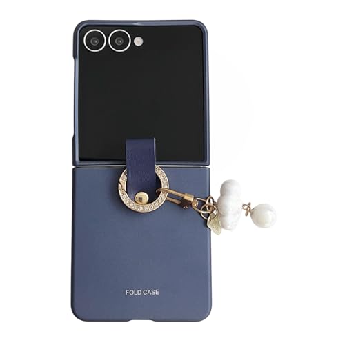 Étui Galaxy Z Flip 8 fin et robuste doté d'un anneau de maintien ergonomique bleu