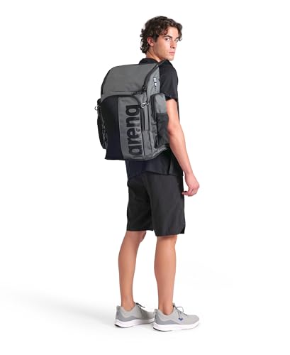 Image of ARENA Spiky III Backpack 45 Swimming Athlete Sports Gym Rucksack Large Training Gear Equipment Swim Bag for Men and Women, 45 Liters, Anthracite