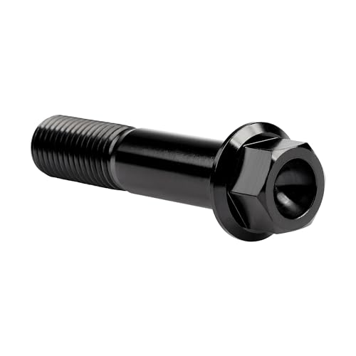 Image of Titanium Bolt M12 30 35 40 45 50 55 60 65 70 75 80 85 90mm Hex Small Flange Head for Motorcycle Car Modification Pack of 4 (M12x55mm Pitch 1.25, Black)