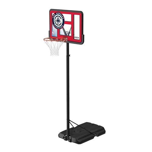 Image of Lifetime NBA Los Angeles Clippers Portable Basketball Hoop, Adjustable Height 7.5-10 Ft, 44 Inch Shatterproof Fusion Backboard, Base with Wheels