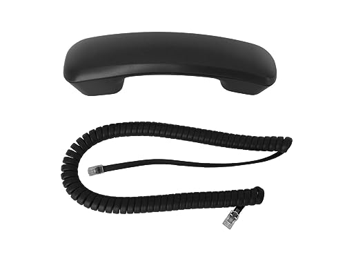 The VoIP Lounge Replacement Handset Receiver with Curly Cord for Panasonic KX-DT300 and KX-NT300 Series IP and Digital Phone KX-DT321 KX-DT333 KX-DT343 KX-DT346 KX-NT333 KX-NT343 KX-NT346 KX-NT366