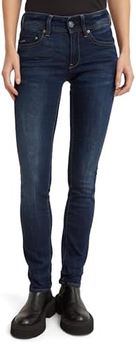 G-Star Raw Womens Midge Saddle Mid Rise Straight Fit Jeans