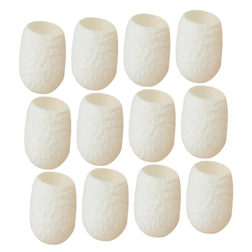 LIFKOME 30 piezas Bolas de Seda Natural para Limpieza Blanqueadora Capullos de Seda para Eliminar Puntos Negros Cuidado Suave para Piel Delicada
