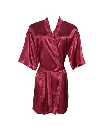 Robe 1/2 manga em cetim (GG, Marsala)