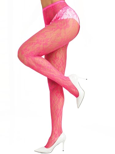 Image of Lace Tights Lace Stockings Sunflower Fishnet Stockings for Women Leggings Floral Pantyhose