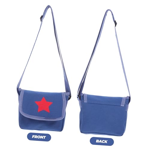 Kids Messenger Bag: Adjustable Children Canvas Messenger Bag With Star Pattern - Cute Crossbody Purse For School Outings Playtime3