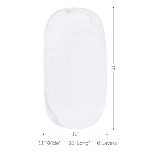 Natemia Muslin Baby Burp Cloths | Large 21”X11” Size | Super Absorbent And Ultra Soft Bamboo | 6-Layer Design | 3-Piece Gift Set #TOP1