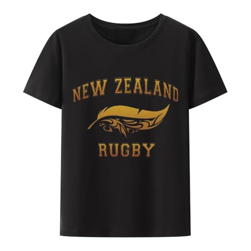 FPBQSSMV Zealand Rugby Maori Sunset Black Funny Men Women T Shirt Black L