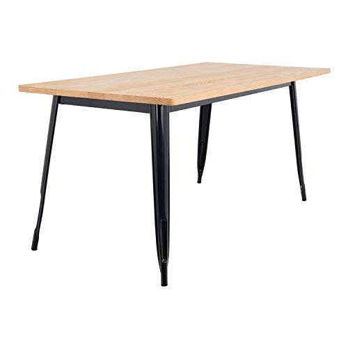 SKLUM Table LIX en Bois (120x60) Noir Bois Naturel - (Plus de Couleurs)