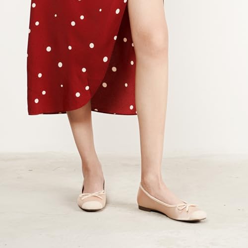 Image of C.Paravano Ballet Flats | Square Toe Shoes | Bow Slip Ons | Ballet Shoes for Women | Dressy Flats for Women