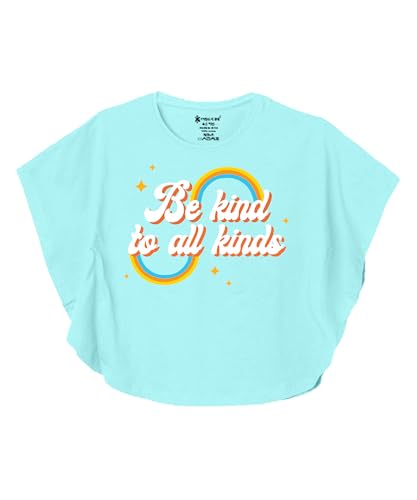 Image of KYDA KIDS 100% Cotton Bio-Washed Premium Printed T-Shirts for Girls - Butterfly Pattern Regular Fit Tops (Pack of 3)
