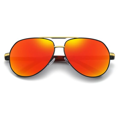 Aviator Sunglasses Men Retro Polarized UV400 Spring Hinges TR90 Lightweight Premium Glasses2