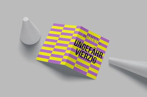 WBdesignz Grußkarte mit Umschlag - lustige, minimalistisch Geburtstagskarten mit Retro-Touch DIN A6 (Ungefähr Vierzig)