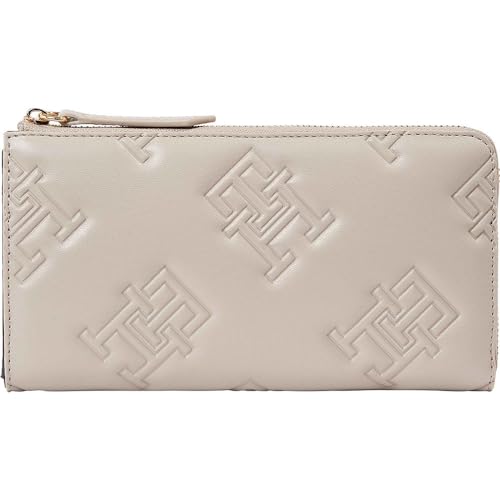 Image of tommy hilfiger Large Women's Wallet Art AW0AW15756, Smooth Taupe, One size