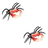 VICASKY 2 Piezas Modelo De Cangrejo Decoración del Océano Accesorios De Acuario De Peces Decoración Encantadoras Decoraciones De Cangrejo Decoraciones De Cangrejo De Plástico