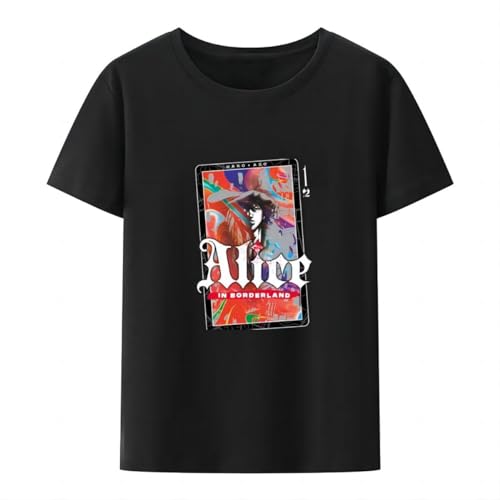 AODBEJP Alice-in-Borderland-Camiseta-Hombre-Camisetas-Novelty-Casual-T-Shirts-Blouse-Anime-T-Shirt-Style-Short