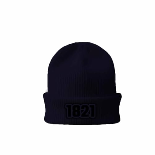 Bonnet à revers marine 1821 Year en maille haut de gamme