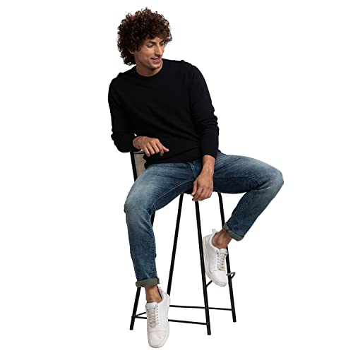 Image of Spykar Men Cotton Round Neck Casual Sweater