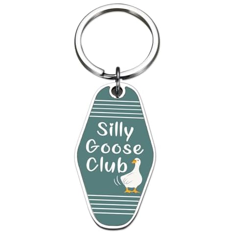 Funny Silly Goose Keychain Gifts, Christmas Stocking Stuffers for Women 2024, Tween Girls Trendy Stuff, Vintage Keychain, Gag Gifts for Women, Valentine's Day Gifts, Graduation Birthday Gifts Cover