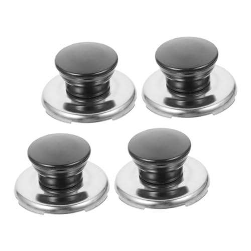 TOYANDONA 4 Pomos para Tapas de Hervidores Silbato Acero Inoxidable Color Negro 4 Unidades Repuestos para Utensilios de Cocina Accesorios Prácticos para Hervidores Eléctricos