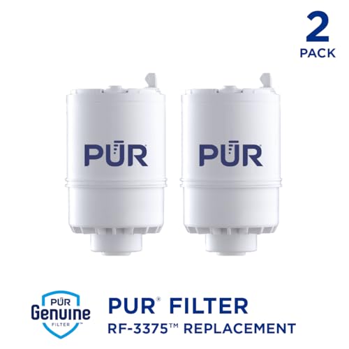 PUR Faucet Mount Replacement Filter 2-Pack, Genuine PUR Filter, 2-in-1 Powerful Filtration, Includes Lead Removal, 6-Month Value, White (RF33752)