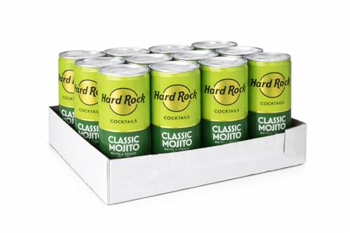 12 x 250ml - HARD ROCK READY TO DRINK COCKTAIL MOJITO 250ML 5% - PACK 12 LATAS