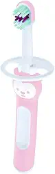 MAM Baby 1 Escova de Dentes Baby's Brush com Trava de Segurança para Crianças de 6+ Meses Com Cabo Ergonômico e Fácil de Segurar, Rosa