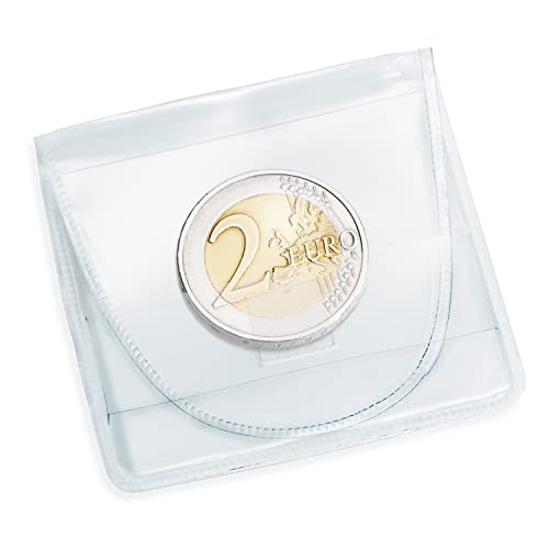 Leuchtturm 316503 Sacchetti Per Monete - Sacchetti Per Monete Formato 50 X 50 Per Una Moneta Fino A 46 Mm Ø - 1 Sacchetto - 100 Pz.