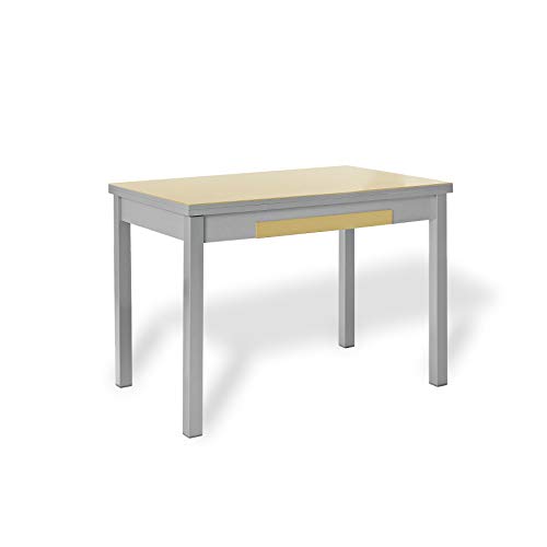 ASTIMESA Mesa de Cocina Extensible con Alas Beige 70x110 cm