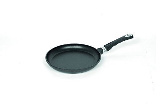 AMT Gastroguss Bratpfanne 28 cm Ø Schwenkpfanne 4 cm hoch, fester Stiel, induktionsgeeignet, Lotan® Antihaft-Veredelung, Gusspfanne (Aluguss), AMZN-I-428