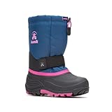 Kamik Rocket Insulated Snow Boots - Waterproof Upper for Kids Snow Boots - Adjustable Collar & Lace Lock - Light Navy - 13 Little Kid