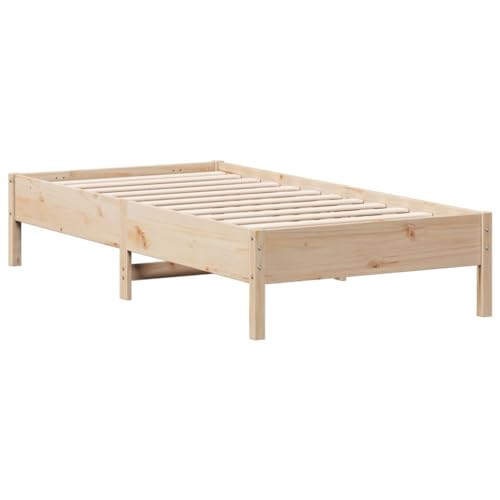 vidaXL Estructura de Cama, Somier de Listones de Invitados, Armazón de Cama, Mueble para Dormitorio, Madera Maciza de Pino 75x190 cm