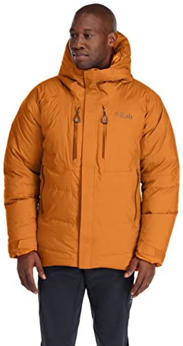Rab Chaqueta de plumón impermeable Batura para hombre, Mermelada, L