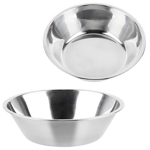 2 ciotole per cani spesse in acciaio inox per cani e gatti, facili da pulire (13 cm)
